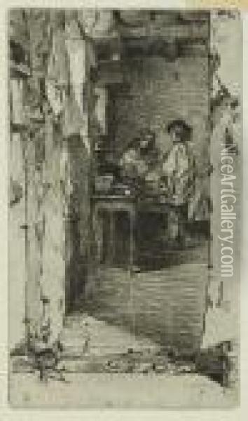 The Rag Gatherers' Oil Painting - James Abbott McNeill Whistler