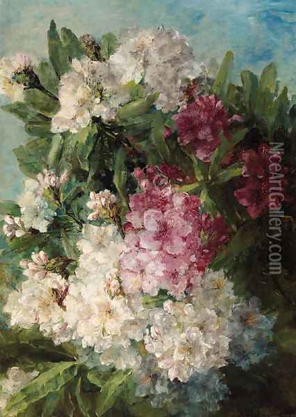 Rhodondendrons Oil Painting - Adrienne Jacqueline 's Jacob