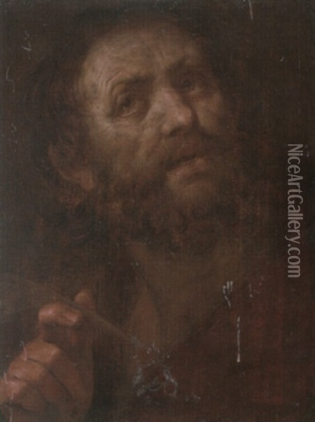 Saint Matthew (?) Oil Painting - Orazio Ferraro