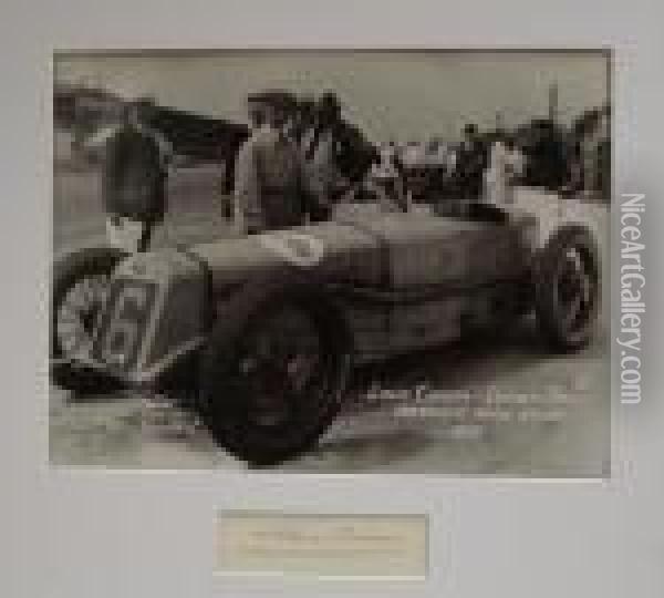 Chiron In The Grand Prixdelage At Indianapolis Oil Painting - Alfred Louis Andrieux