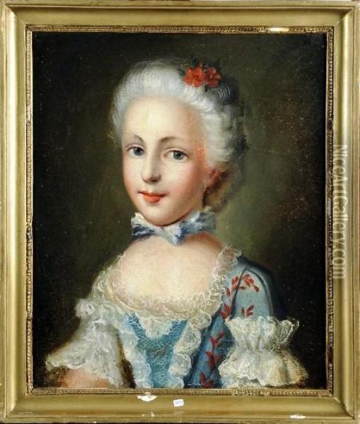 [portrait De Jeune Femme] Oil Painting - Charles Camarroque