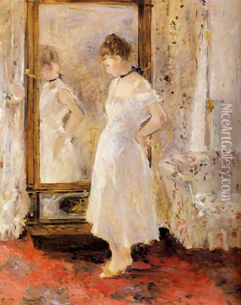 The Cheval Glass Oil Painting - Berthe Morisot