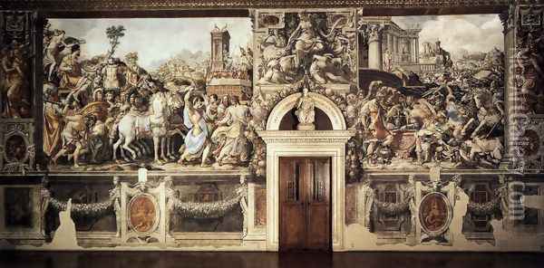 Scenes from the Life of Furius Camillus 1545 Oil Painting - Francesco de' Rossi