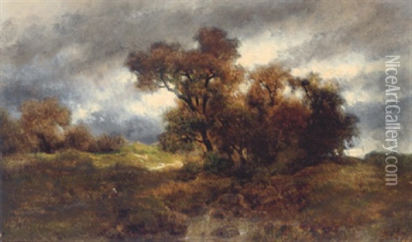 Landschaft Bei Aufkommenden Unwetter Oil Painting - Remigius Adrianus van Haanen