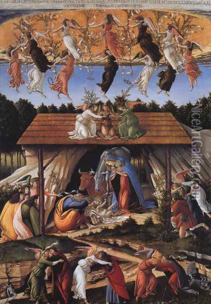 Mystic Nativity Oil Painting - Sandro Botticelli