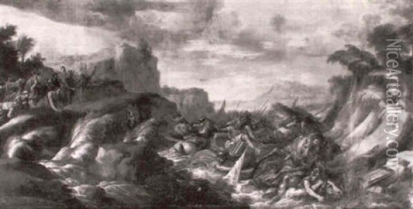 Le Passage De La Mer Rouge Oil Painting - Pietro da Cortona