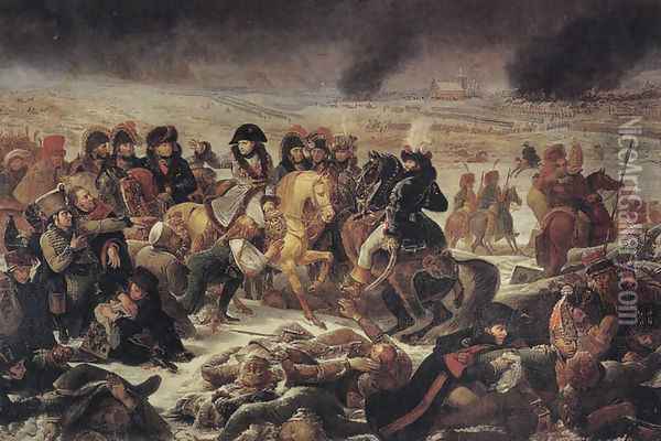Napoleon Bonaparte on the Battlefield of Eylau 1807, 1808 Oil Painting - Antoine-Jean Gros
