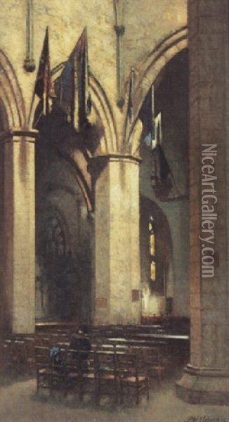 St Giles Cathedral Oil Painting - Patrick William Adam