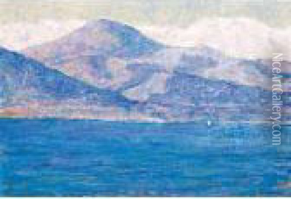 Les Aples Maritimes, Antibes Oil Painting - John Peter Russell