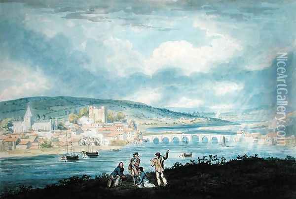 Rochester from the North Oil Painting - Thomas Girtin