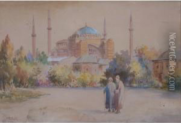 Hagia Sophia Oil Painting - Serif Renkgorur
