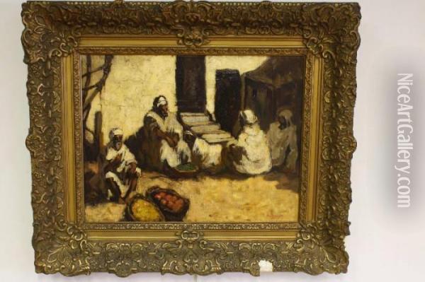 Middagstemming Marrakech, Marokko Oil Painting - Hubertus, Huib Van Hove
