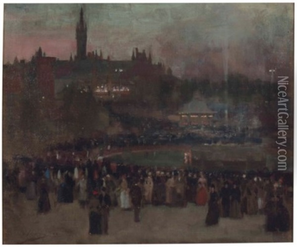Glasgow University And The Great Exhibition Oil Painting - John Lavery
