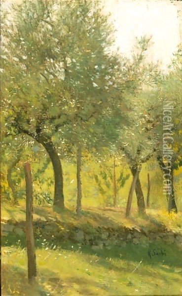 Uliveto Oil Painting - Raffaelo Sorbi