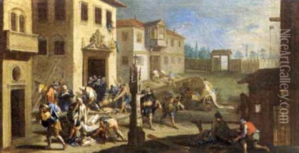 Assalto A Un Convento Oil Painting - Alessandro Magnasco