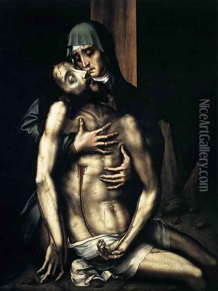 Pieta 1560s Oil Painting - Luis de Morales