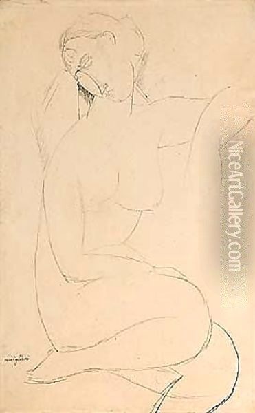 Femme Nue Assise Oil Painting - Amedeo Modigliani