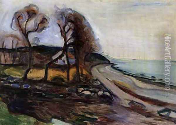 By The Shore Oil Painting - Edvard Munch