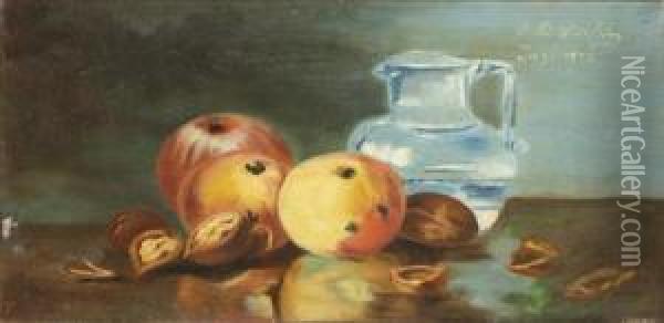 Naturastatica Cu Fructe Oil Painting - C.D. Stahi
