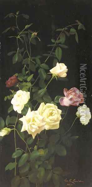 Still Life Roses II Oil Painting - George Cochran Lambdin