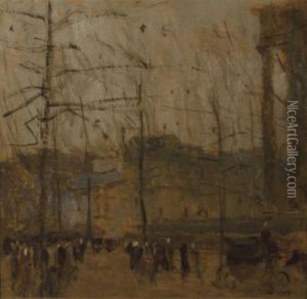 Un Jour Gris A Paris Oil Painting - Frank Edwin Scott