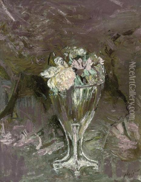 Fleurs Dans Un Vase Oil Painting - Paul Cesar Helleu