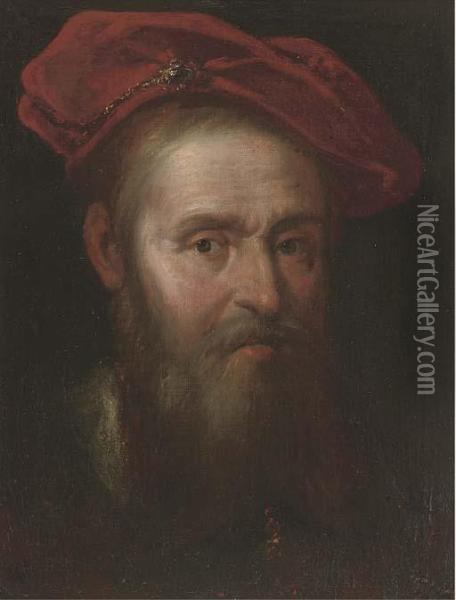 Portrait Of A Man Oil Painting - Govert Teunisz. Flinck