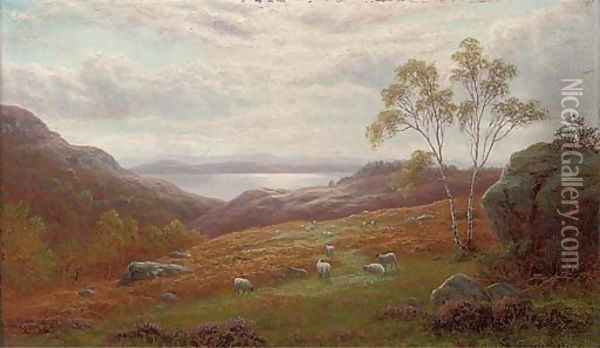 A peep of Windermere, Westmorland Oil Painting - William Mellor