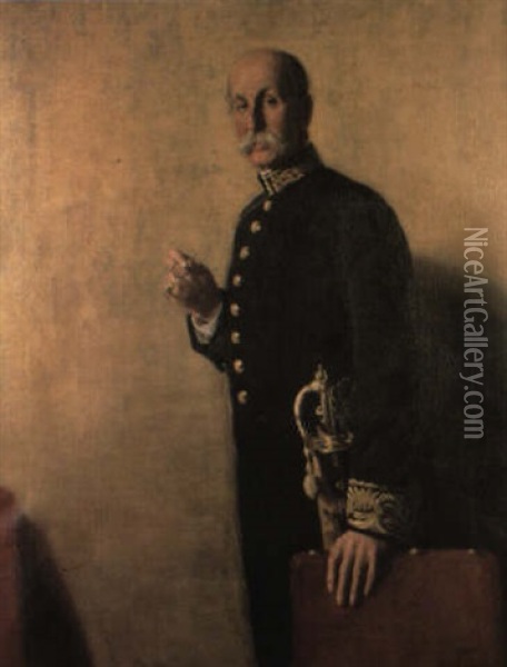 Portrait Of John Frederick Jeune Oil Painting - William Nicholson
