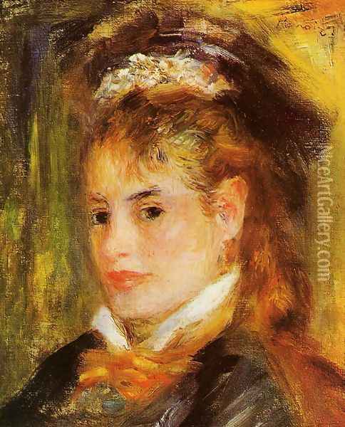 Portrait Of A Young Woman2 Oil Painting - Pierre Auguste Renoir