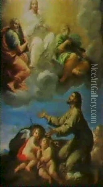 The Vision Of Saint Vincent Of Ferrara Oil Painting - Bartolome Esteban Murillo