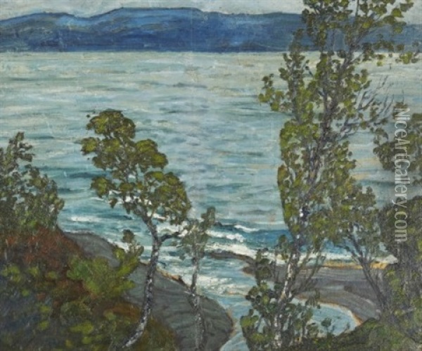 Septemberkvall, Jernsta, Nordingra Oil Painting - Helmer Osslund