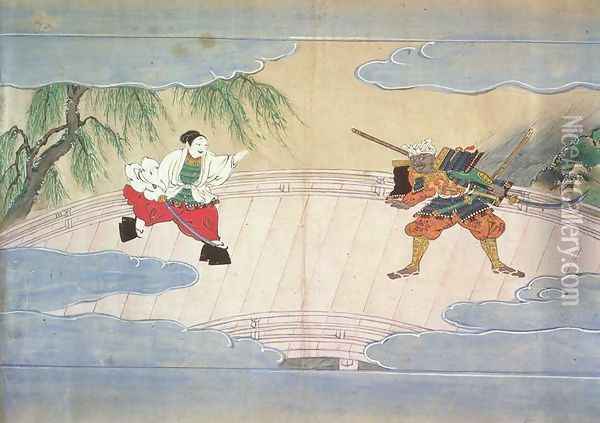 The Tale of Musashibo Benkei Oil Painting - Mitsuhiro Tosa