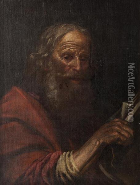 Portrait Of A Bearded Old Man Oil Painting - Rembrandt Van Rijn