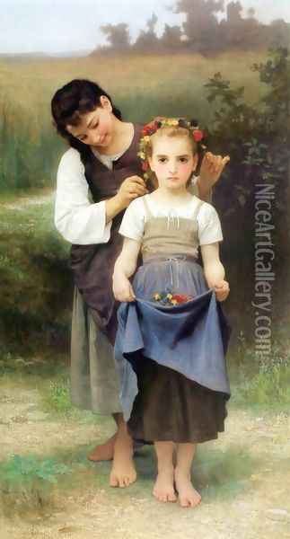 Parure des Champs [The Jewel of the Fields] Oil Painting - William-Adolphe Bouguereau