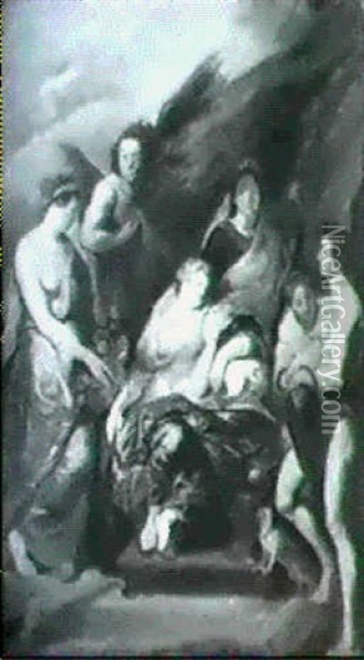 La Naissance De Louis Xiii D'apres Rubens Oil Painting - Eugene Delacroix