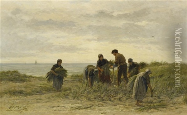In Den Dunen Oil Painting - Philip Lodewijk Jacob Frederik Sadee