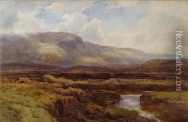 Moorland Landscape Oil Painting - Harry T. Hine