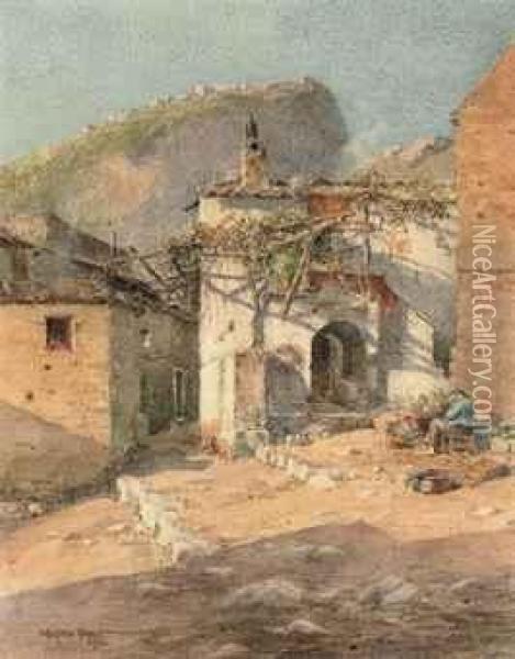 Mola From Taormina, Sicily Oil Painting - Wilfred Williams Ball