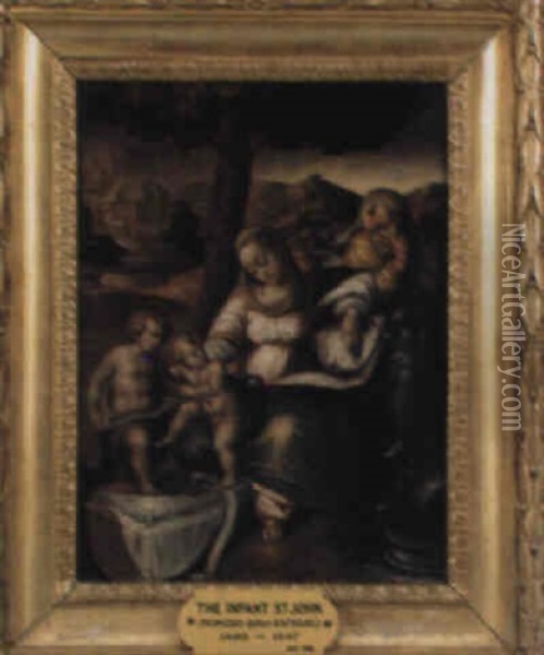 The Holy Family With The Infant St. John The Baptist Oil Painting - Bartolomeo Passarotti