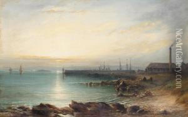 Fife Coast Oil Painting - James Cassie
