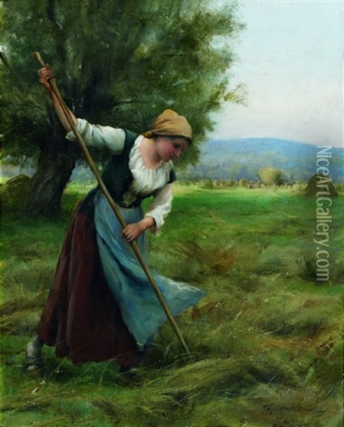 Jeune Moissonneuse Oil Painting - Therese Marthe Francoise Cotard-Dupre