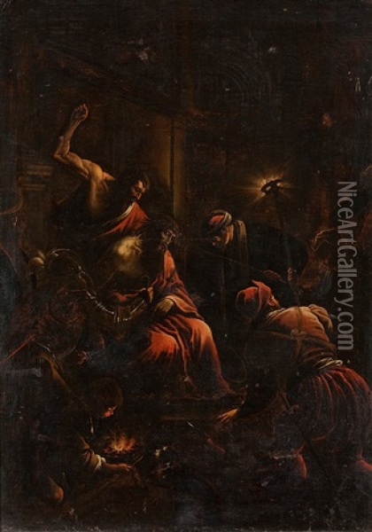 Geiselung Christi Oil Painting - Jacopo dal Ponte Bassano