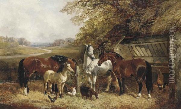 Farmyard Friends Oil Painting - John Frederick Herring Snr