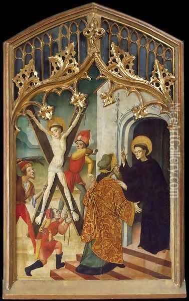 St Vincent the Martyr and St Vincent Ferrer Oil Painting - Bernat (Bernardo) Martorell