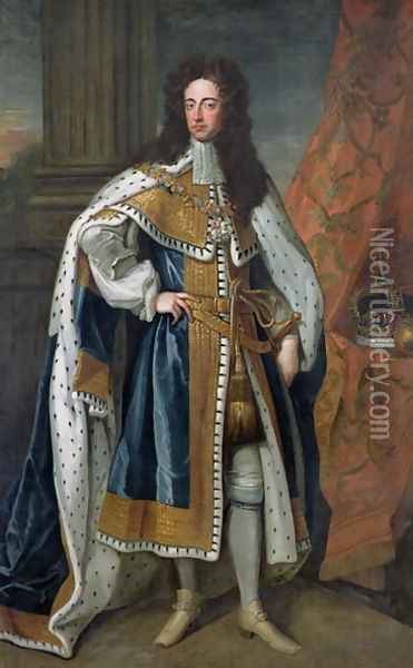 Portrait of William III 1650-1702 of Orange 2 Oil Painting - Sir Godfrey Kneller