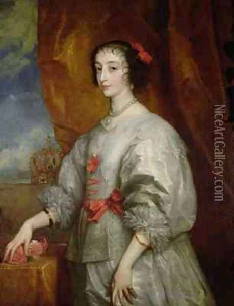 Queen Henrietta Maria 2 Oil Painting - Sir Anthony Van Dyck