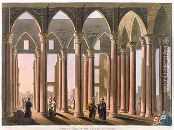 Josephs Hall in the Castle of Cairo plate 31 from Views in Egypt Oil Painting - Luigi Mayer