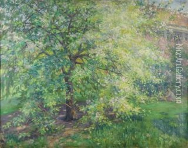 The Crab Apple Tree Oil Painting - Alfred Juergens
