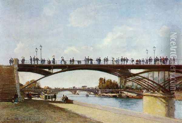 The Pont des Arts, Paris Oil Painting - Stanislas Lepine